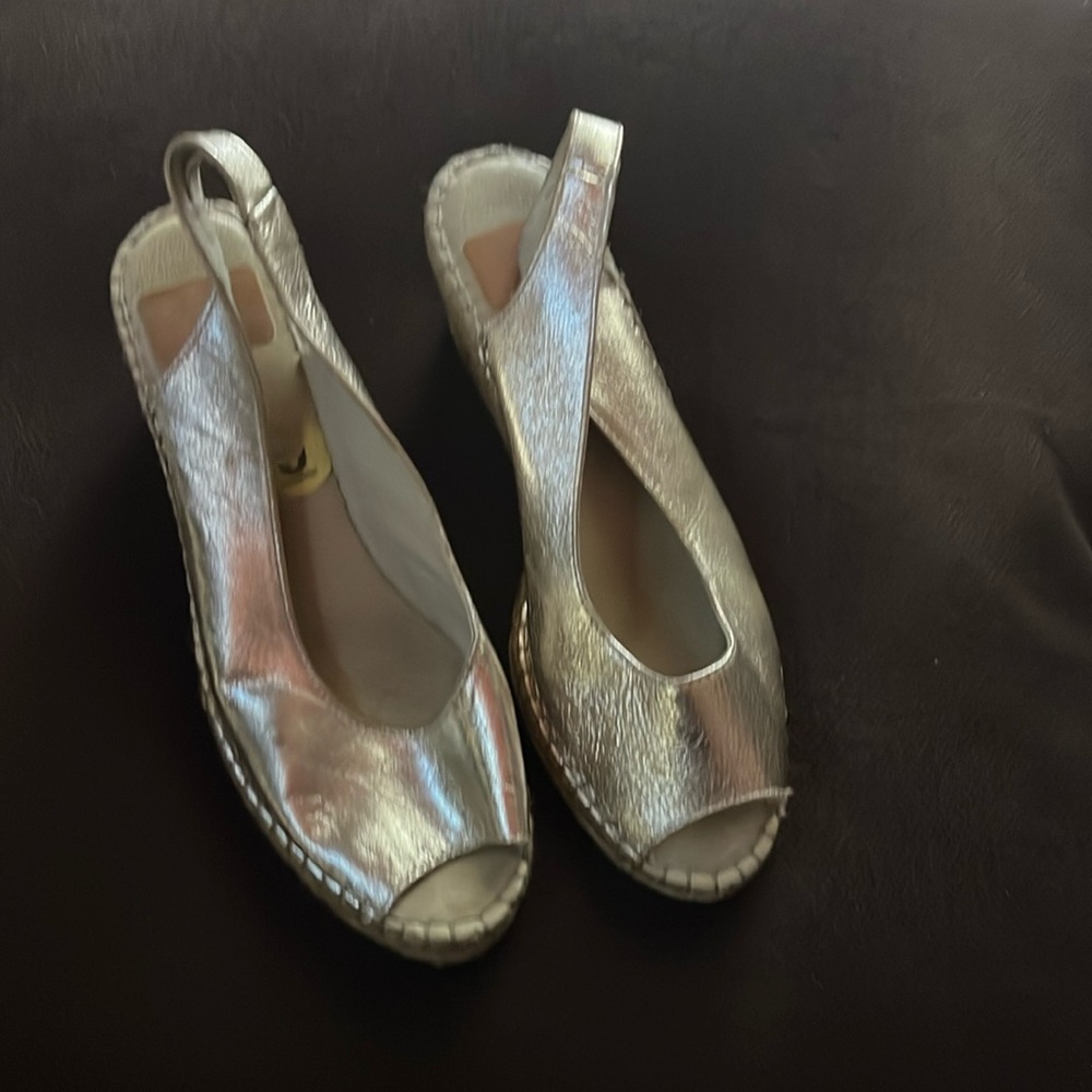 Gold espadrilles